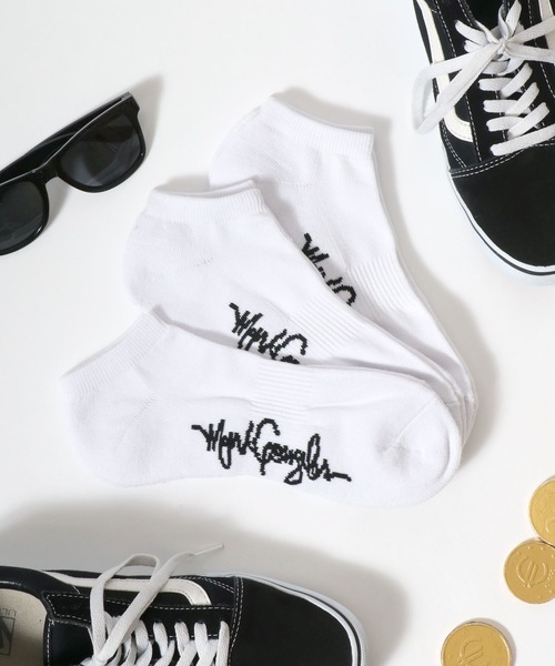 Mark Gonzales（マーク・ゴンザレス）の「MARK GONZALES/マークゴンザレス 3足セット くるぶし ショートソックス スニーカーソックス 靴下（ソックス/靴下・メンズ・ブラック/ブラック系その他/ホワイト/ホワイト系その他・25-27CM）」の2枚目の写真