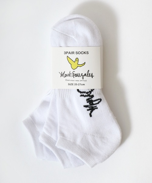 Mark Gonzales（マーク・ゴンザレス）の「MARK GONZALES/マークゴンザレス 3足セット くるぶし ショートソックス スニーカーソックス 靴下（ソックス/靴下・メンズ・ブラック/ブラック系その他/ホワイト/ホワイト系その他・25-27CM）」の5枚目の写真