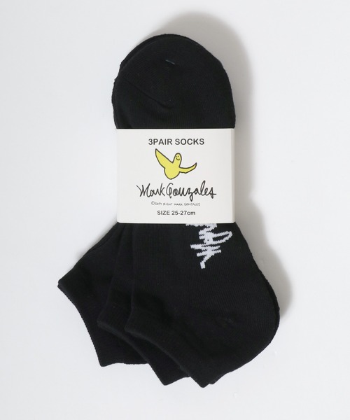 Mark Gonzales（マーク・ゴンザレス）の「MARK GONZALES/マークゴンザレス 3足セット くるぶし ショートソックス スニーカーソックス 靴下（ソックス/靴下・メンズ・ブラック/ブラック系その他/ホワイト/ホワイト系その他・25-27CM）」の7枚目の写真