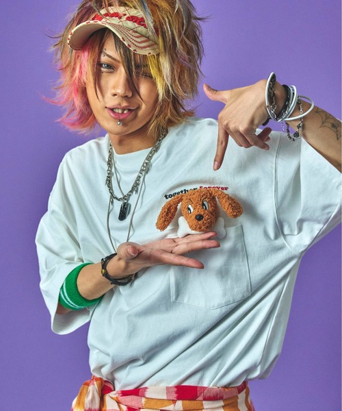 GALFY(ガルフィー)の「GALFY-ずっと一緒だよTee(Tシャツ/カットソー・メンズ・ラベンダー/ホワイト/ブラック・XL/L)」の1枚目の写真