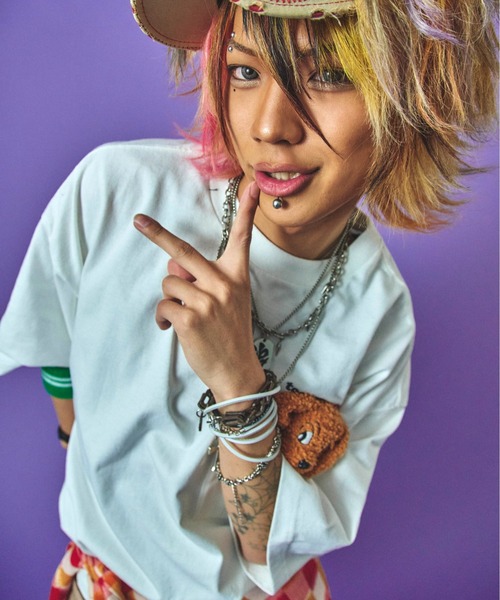 GALFY(ガルフィー)の「GALFY-ずっと一緒だよTee(Tシャツ/カットソー・メンズ・ラベンダー/ホワイト/ブラック・XL/L)」の4枚目の写真