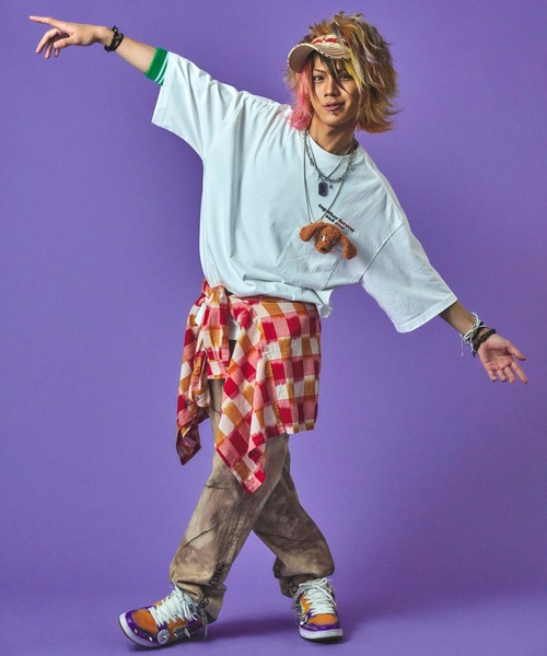GALFY(ガルフィー)の「GALFY-ずっと一緒だよTee(Tシャツ/カットソー・メンズ・ラベンダー/ホワイト/ブラック・XL/L)」の9枚目の写真