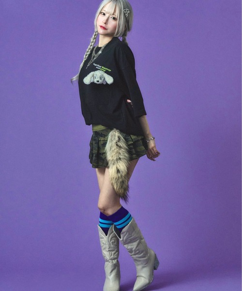 GALFY(ガルフィー)の「GALFY-ずっと一緒だよTee(Tシャツ/カットソー・メンズ・ラベンダー/ホワイト/ブラック・XL/L)」の11枚目の写真
