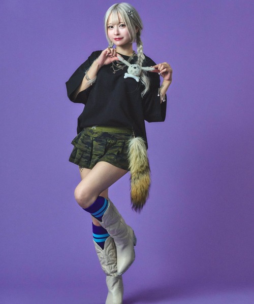 GALFY(ガルフィー)の「GALFY-ずっと一緒だよTee(Tシャツ/カットソー・メンズ・ラベンダー/ホワイト/ブラック・XL/L)」の12枚目の写真