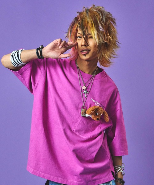GALFY(ガルフィー)の「GALFY-ずっと一緒だよTee(Tシャツ/カットソー・メンズ・ラベンダー/ホワイト/ブラック・XL/L)」の14枚目の写真