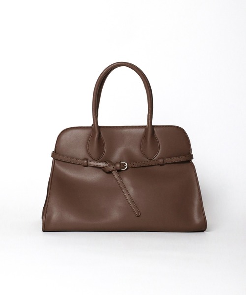 soins（ソワン）の「【牛革】ベルト付きハンドバッグ（ハンドバッグ・レディース・ダークブラウン/ブラック・FREE）」の3枚目の写真