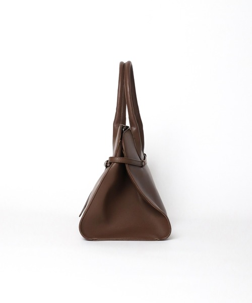 soins（ソワン）の「【牛革】ベルト付きハンドバッグ（ハンドバッグ・レディース・ダークブラウン/ブラック・FREE）」の4枚目の写真