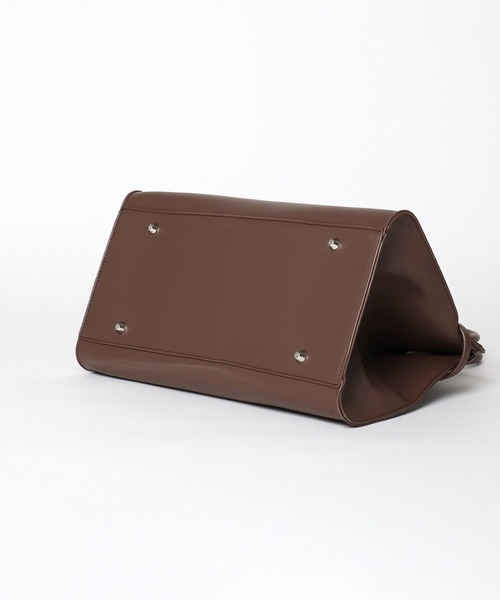 soins（ソワン）の「【牛革】ベルト付きハンドバッグ（ハンドバッグ・レディース・ダークブラウン/ブラック・FREE）」の6枚目の写真