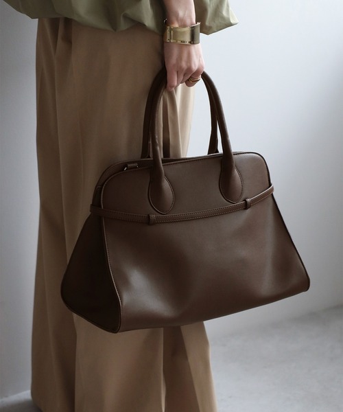 soins（ソワン）の「【牛革】ベルト付きハンドバッグ（ハンドバッグ・レディース・ダークブラウン/ブラック・FREE）」の18枚目の写真