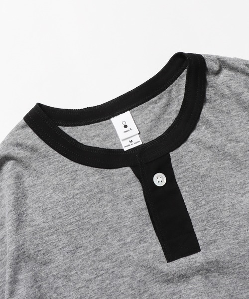 mocT（モクティー）の「mocT/モクティ SOFT HEATHER HENRY NECK S/S TEE ヘンリーネック 半袖Ｔシャツ カットソー（Tシャツ/カットソー・メンズ・ベージュ/ホワイト・XL/L）」の5枚目の写真