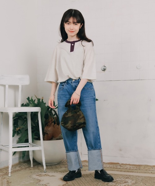 mocT（モクティー）の「mocT/モクティ SOFT HEATHER HENRY NECK S/S TEE ヘンリーネック 半袖Ｔシャツ カットソー（Tシャツ/カットソー・メンズ・ベージュ/ホワイト・XL/L）」の15枚目の写真