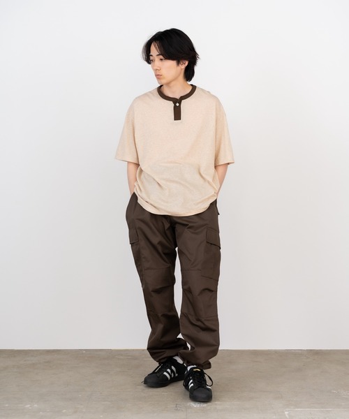 mocT（モクティー）の「mocT/モクティ SOFT HEATHER HENRY NECK S/S TEE ヘンリーネック 半袖Ｔシャツ カットソー（Tシャツ/カットソー・メンズ・ベージュ/ホワイト・XL/L）」の17枚目の写真