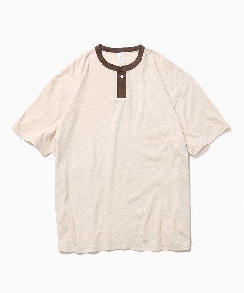 mocT（モクティー）の「mocT/モクティ SOFT HEATHER HENRY NECK S/S TEE ヘンリーネック 半袖Ｔシャツ カットソー（Tシャツ/カットソー・メンズ・ベージュ/ホワイト・XL/L）」の16枚目の写真