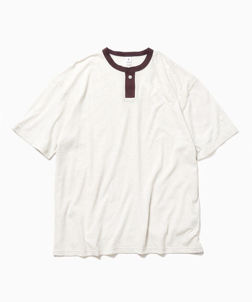 mocT（モクティー）の「mocT/モクティ SOFT HEATHER HENRY NECK S/S TEE ヘンリーネック 半袖Ｔシャツ カットソー（Tシャツ/カットソー・メンズ・ベージュ/ホワイト・XL/L）」の19枚目の写真