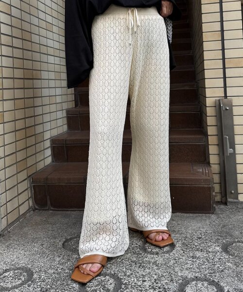 国内配送【ETRO】ウール混 フレアパンツ セットアップ／手洗い可】キャンバス フレアパンツ（6～9分丈