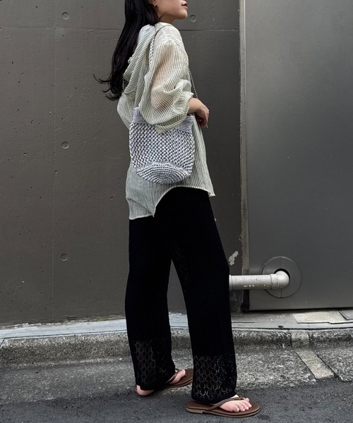 レース編みニットフレアパンツ（その他パンツ）｜CIAOPANIC TYPY