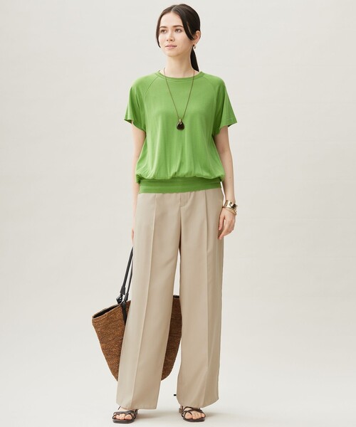 ドレーピーラグランスリーブ ニットソー