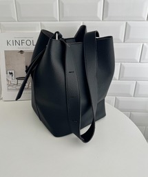 【ポーチ付き】ソフトフェイクレザー ワンハンドルショルダーバッグ