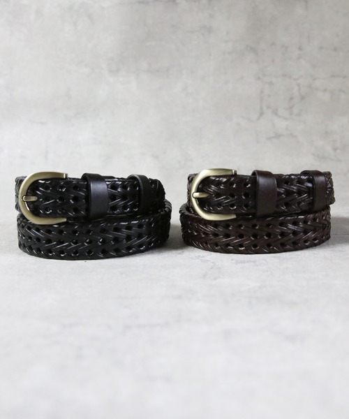 ８(eight)（エイト）の「レザーメッシュベルト（ベルト・メンズ・ダークブラウン/ブラック/ライトブラウン・FREE）」の13枚目の写真