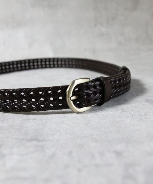 ８(eight)（エイト）の「レザーメッシュベルト（ベルト・メンズ・ダークブラウン/ブラック/ライトブラウン・FREE）」の8枚目の写真