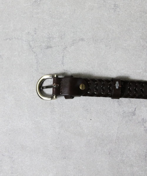 ８(eight)（エイト）の「レザーメッシュベルト（ベルト・メンズ・ダークブラウン/ブラック/ライトブラウン・FREE）」の10枚目の写真