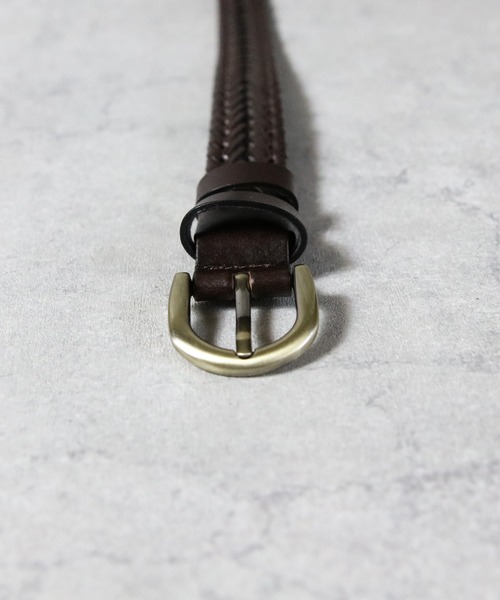 ８(eight)（エイト）の「レザーメッシュベルト（ベルト・メンズ・ダークブラウン/ブラック/ライトブラウン・FREE）」の12枚目の写真