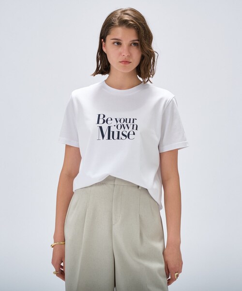 cloenc（クロエンス）の「【手洗い可】ロゴプリントTシャツ（Tシャツ/カットソー・レディース・ベージュ系その他6/ベージュ系その他7/ベージュ系その他4/ホワイト系4/ホワイト系6/ベージュ系9/ベージュ系その他3/ホワイト系3/ベージュ系その他5/ホワイト系5/ホワイト系1/ホワイト系2・02）」の2枚目の写真