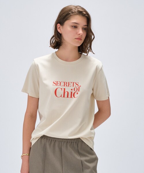 cloenc（クロエンス）の「【手洗い可】ロゴプリントTシャツ（Tシャツ/カットソー・レディース・ベージュ系その他6/ベージュ系その他7/ベージュ系その他4/ホワイト系4/ホワイト系6/ベージュ系9/ベージュ系その他3/ホワイト系3/ベージュ系その他5/ホワイト系5/ホワイト系1/ホワイト系2・02）」の9枚目の写真