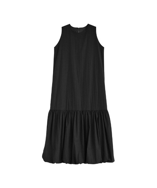 Re:EDIT（リエディ）の「[2025 SUMMER COLLECTION][RAIN SHIELD][撥水加工][低身長/高身長サイズ有]裾バルーンノースリーブワンピース（ワンピース・レディース・ブラック/グレイッシュベージュ/ネイビー・SHORT/MEDIUM/TALL/LARGE）」の22枚目の写真