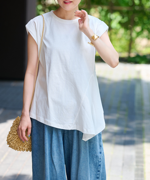 JOURNAL STANDARD relume（ジャーナルスタンダード　レリューム）の「アシンメトリーヘムデザインプルオーバー（Tシャツ/カットソー・レディース・ブラウン/ホワイト/ブラック・FREE）」の15枚目の写真