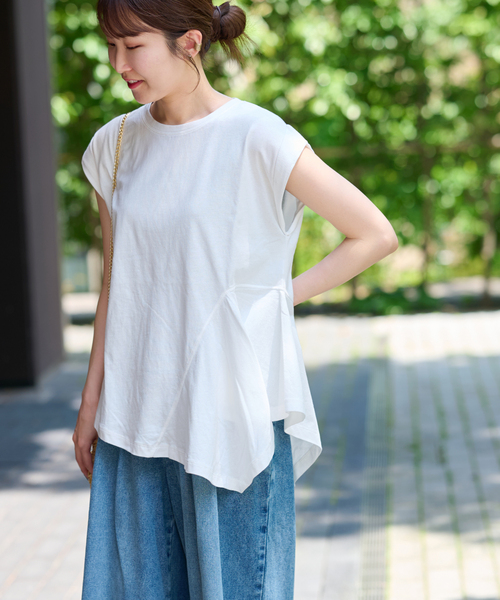 JOURNAL STANDARD relume（ジャーナルスタンダード　レリューム）の「アシンメトリーヘムデザインプルオーバー（Tシャツ/カットソー・レディース・ブラウン/ホワイト/ブラック・FREE）」の16枚目の写真