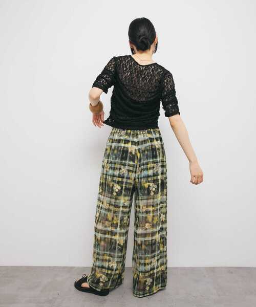 KBF（ケイビーエフ）の「シアージャガードワイドパンツ（その他パンツ・レディース・オレンジ系その他/グリーン系その他・ONE）」の10枚目の写真