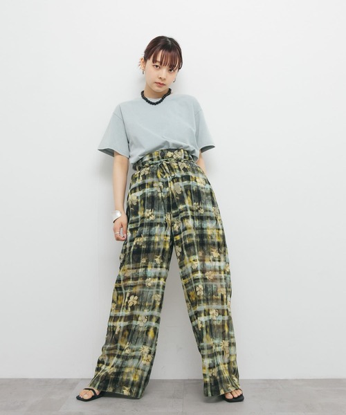 KBFシアージャガードワイドパンツ☆新品 セール】ワイドフレアシアースカート（スカート）｜KBF