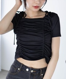 clear | ドロストリボンカットソートップ［韓国ファッション カジュアル］≪SS新作≫(Tシャツ/カットソー)