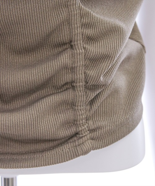 clear（クリア）の「ドロストリボンカットソートップ［韓国ファッション カジュアル］（Tシャツ/カットソー・レディース・ブラック/モカ/ブラウン/オフホワイト・F）」の16枚目の写真