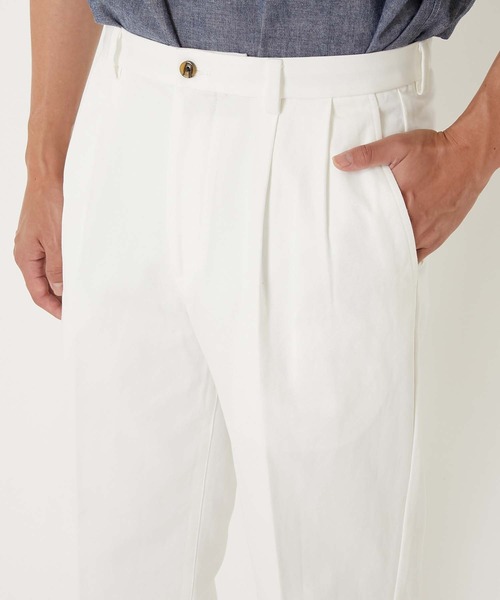 HOLLYWOOD RANCH MARKET（ハリウッドランチマーケット）の「Brooks Brothers 別注 ツイルチノ ELLIOT（スラックス・メンズ・ホワイト/ベージュ・30/32/34/36）」の3枚目の写真
