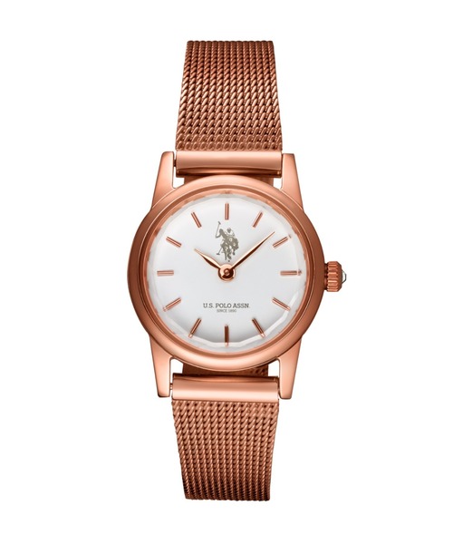 U.S. POLO ASSN.(ユーエスポロアッスン)の「【U.S. POLO ASSN.】ユーエスポロアッスン 腕時計 U-30 Watch Lueur(アナログ腕時計・レディース・ピンクゴールド/ホワイト/ブラック・FREE)」の1枚目の写真