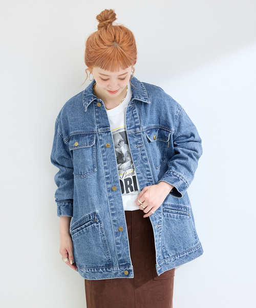 B.C STOCK（ベーセーストック）の「《追加》ウォッシャブル / DU JOUR/デュ ジュール RIDING JEAN JACKET（デニムジャケット・レディース・ブルー・FREE）」の15枚目の写真