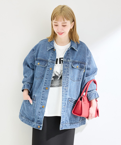 B.C STOCK（ベーセーストック）の「《追加》ウォッシャブル / DU JOUR/デュ ジュール RIDING JEAN JACKET（デニムジャケット・レディース・ブルー・FREE）」の12枚目の写真