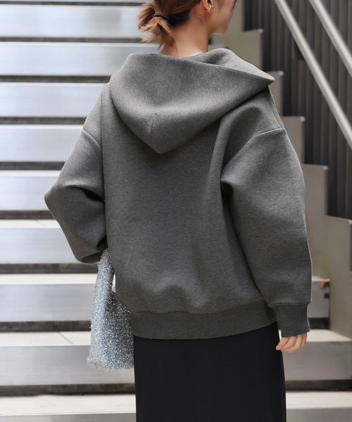 JOURNAL STANDARD relume(ジャーナルスタンダード レリューム)の「《WEB限定追加 / 新色》フーディーブルゾン(パーカー・レディース・スミクロ/ブラウン/アイボリー/チャコールグレー・FREE)」の17枚目の写真