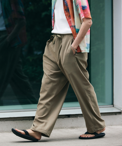 JOURNAL STANDARD(ジャーナルスタンダード)の「”吸水速乾 / 接触冷感” EVALET オーバーパンツ / セットアップ対応(その他パンツ・メンズ・ブラック系その他/サックスブルー/ブラウン/ベージュ・SMALL/MEDIUM/LARGE)」の4枚目の写真