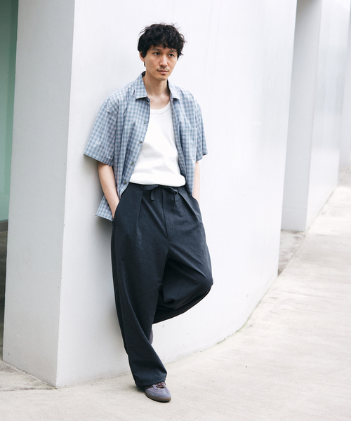 JOURNAL STANDARD(ジャーナルスタンダード)の「”吸水速乾 / 接触冷感” EVALET オーバーパンツ / セットアップ対応(その他パンツ・メンズ・ブラック系その他/サックスブルー/ブラウン/ベージュ・SMALL/MEDIUM/LARGE)」の5枚目の写真