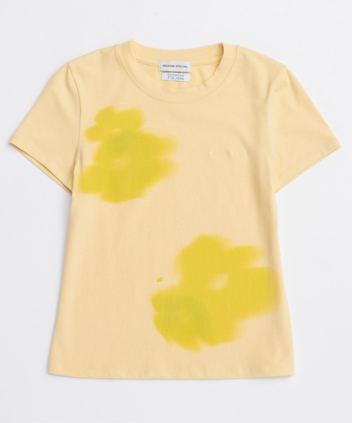 いろいろ　MAISON SPECIAL☆フード付きイエロートップス PISCESS×MAISON SPECIAL】Faded Flower T-shirt/フェード