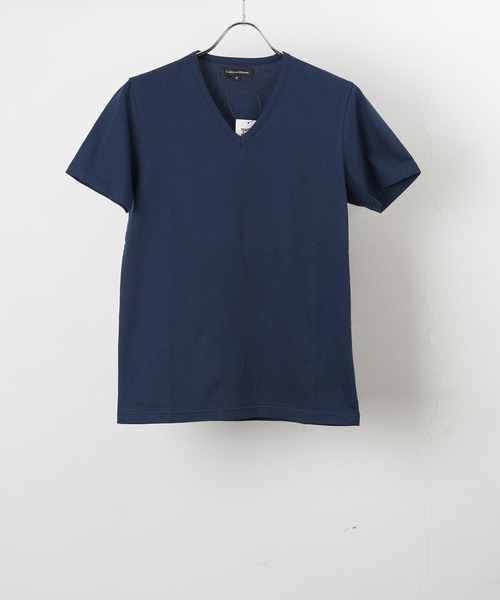 garsonwave(ギャルソンウェーブ)の「日本製ピュア天竺半袖Vネックカットソー(GW)(Tシャツ/カットソー・メンズ・チャコール/ネイビー/ライトグレー/ワイン/カーキ/サックスブルー/ブルー/レッド・M/L/LL/S)」の5枚目の写真