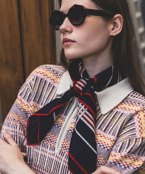 BEAMS PLUS（ビームスプラス）の「ジャカード ハーフジップ ニット ポロシャツ（ポロシャツ・メンズ・グレー/オフホワイト/カーキ・M/XL/S/L）」の4枚目の写真