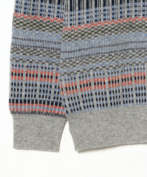 BEAMS PLUS（ビームスプラス）の「ジャカード ハーフジップ ニット ポロシャツ（ポロシャツ・メンズ・グレー/オフホワイト/カーキ・M/XL/S/L）」の21枚目の写真