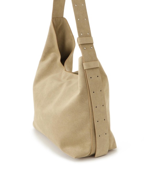 SALON adam et rope'(サロン アダム エ ロペ)の「【W S(ドゥーブル)】Ultrasuede(R)ホーボーバッグ(ショルダーバッグ・レディース・ベージュ/ダークブラウン・FREE)」の9枚目の写真