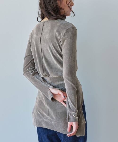 green label relaxing(グリーンレーベルリラクシング)の「極みシアーフロッキーT(Tシャツ/カットソー・レディース・ライトブルー/ライトピンク/ブラック/グレー/オフホワイト/ダークブラウン・FREE)」の19枚目の写真