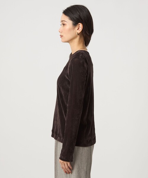 green label relaxing(グリーンレーベルリラクシング)の「極みシアーフロッキーT(Tシャツ/カットソー・レディース・ライトブルー/ライトピンク/ブラック/グレー/オフホワイト/ダークブラウン・FREE)」の8枚目の写真