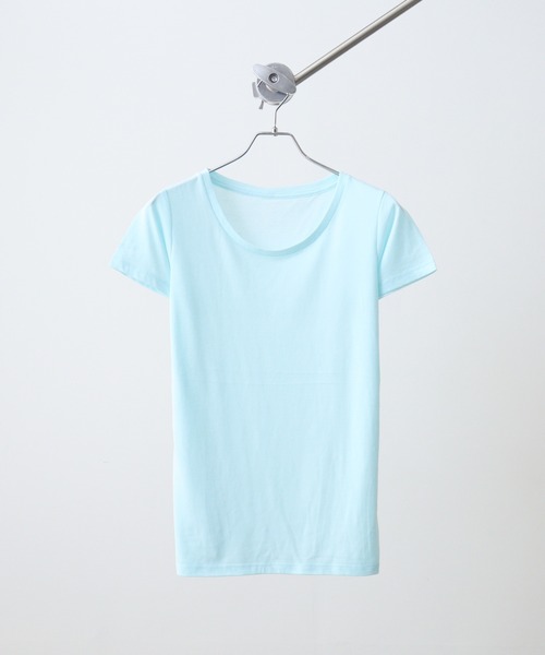 TRUSS(トラス)の「TRUSS ウィメンズベーシックTシャツ(Tシャツ/カットソー・レディース・ホワイト/ブラック/ヘザーグレー/イエロー/ピンク/アクア・L/M)」の4枚目の写真